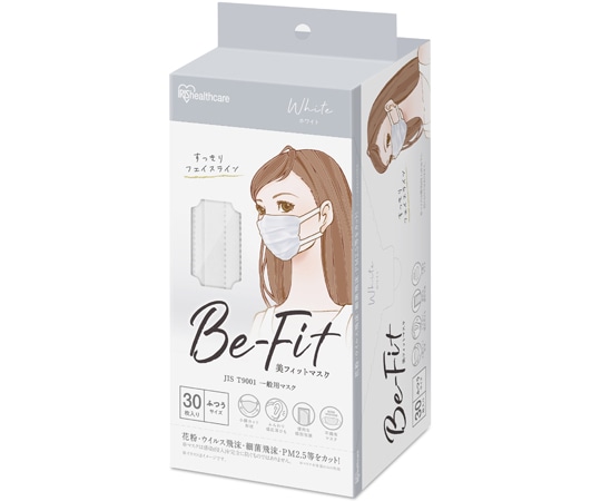 アイリスオーヤマ 美フィットマスク ふつう 30枚入 ホワイト PK-B30MW 1個(ご注文単位1個)【直送品】