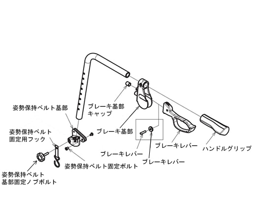 アロン化成 (ショッピングターン用)姿勢保持ベルト固定ボルト 592-201 1個(ご注文単位1個)【直送品】