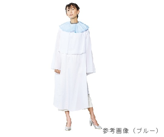 ワコウ エリエプロン ライトブルー 4551-2 1枚（ご注文単位1枚）【直送品】