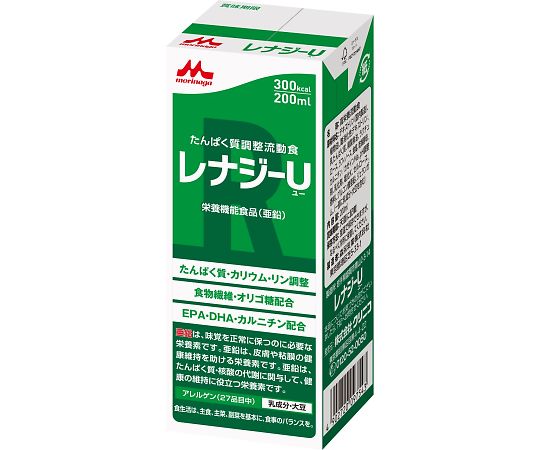 森永乳業クリニコ タンパク質調整流動食 レナジーU(200)1箱(30パック入) 645558 1箱※軽 (ご注文単位1箱)【直送品】