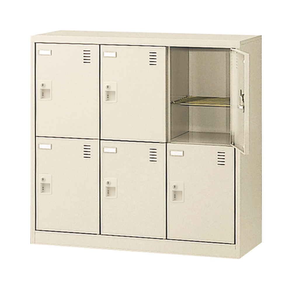 生興 ロッカー（鍵付き6人用ミニタイプ） SLC-M6-S2 1台（ご注文単位1台）【直送品】