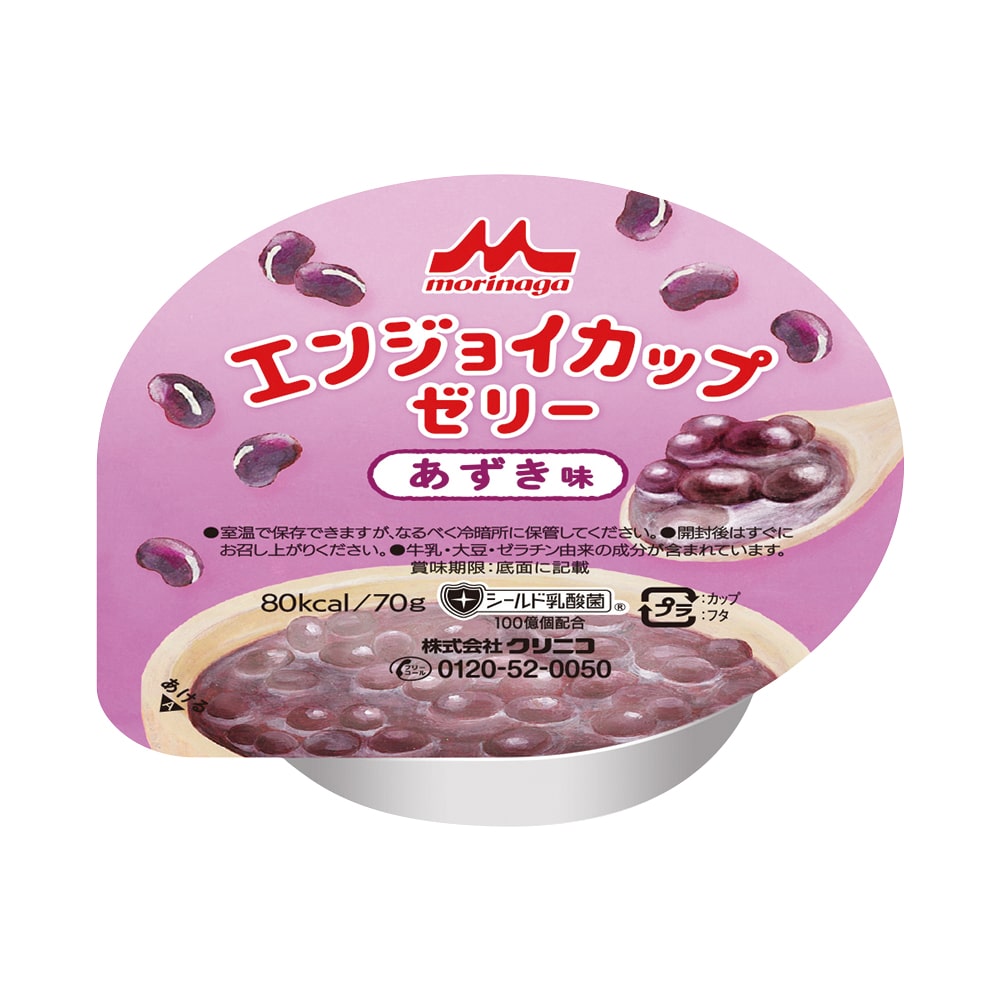 森永乳業クリニコ エンジョイカップゼリー （栄養補助食品） あずき味 24個入 1箱※軽 (ご注文単位1箱）【直送品】
