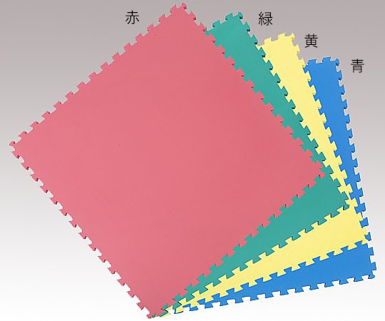 アズワン カラーユニットマット 緑4枚セット 1組(ご注文単位1組)【直送品】