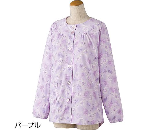 ケアファッション 上下別売りパジャマ(婦人用) ワンタッチ上着 パープル L 39918 1枚(ご注文単位1枚)【直送品】