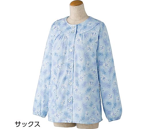 ケアファッション 上下別売りパジャマ(婦人用) 大きめボタン上着 サックス S 39921 1枚(ご注文単位1枚)【直送品】