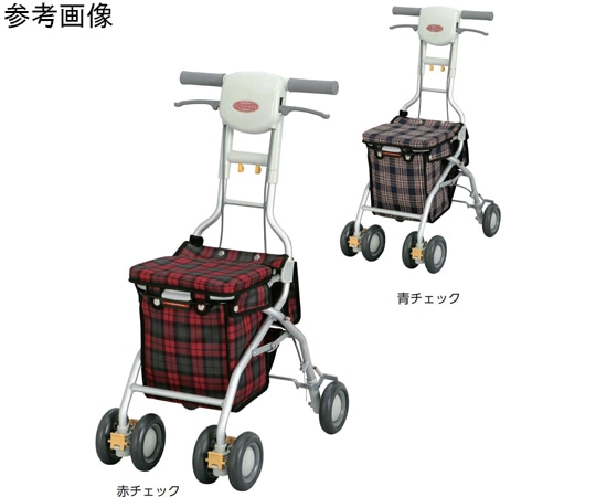アロン化成 シルバーカー サンフィール ショッピング 青チェック 532-342 1台(ご注文単位1台)【直送品】