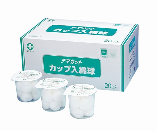 白十字 TMカップ入綿球 Lカップ Φ30mm 10球セット×20個入 EB 17533 1箱（ご注文単位1箱）【直送品】
