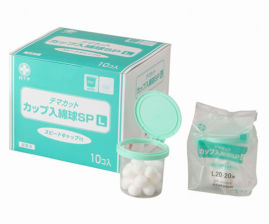 白十字 TMカップ入綿球SP Lカップ Φ30mm 10球セット×10個入 EB 17553 1箱（ご注文単位1箱）【直送品】