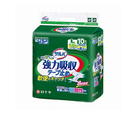 白十字 サルバ 強力吸収テープ止め L 10枚入×4袋 35601 1ケース（ご注文単位1ケース）【直送品】