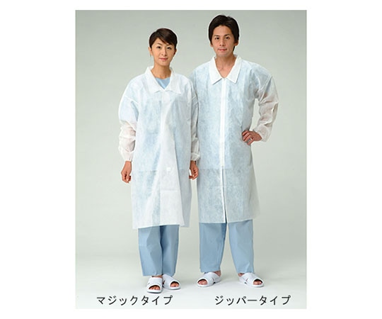 メディテックジャパン 不織布白衣(マジックタイプ) Mサイズ 100枚入 DHM-M 1ケース(ご注文単位1ケース)【直送品】
