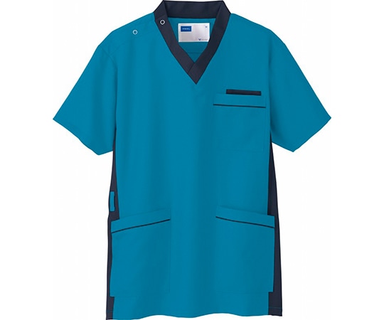 WHISEL（自重堂） 男女兼用スクラブ ターコイズブルー M WH11685 1枚（ご注文単位1枚）【直送品】