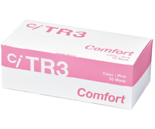 歯愛メディカル TR3 コンフォートマスク ピンク （Sサイズ） 50枚入  1箱（ご注文単位1箱）【直送品】