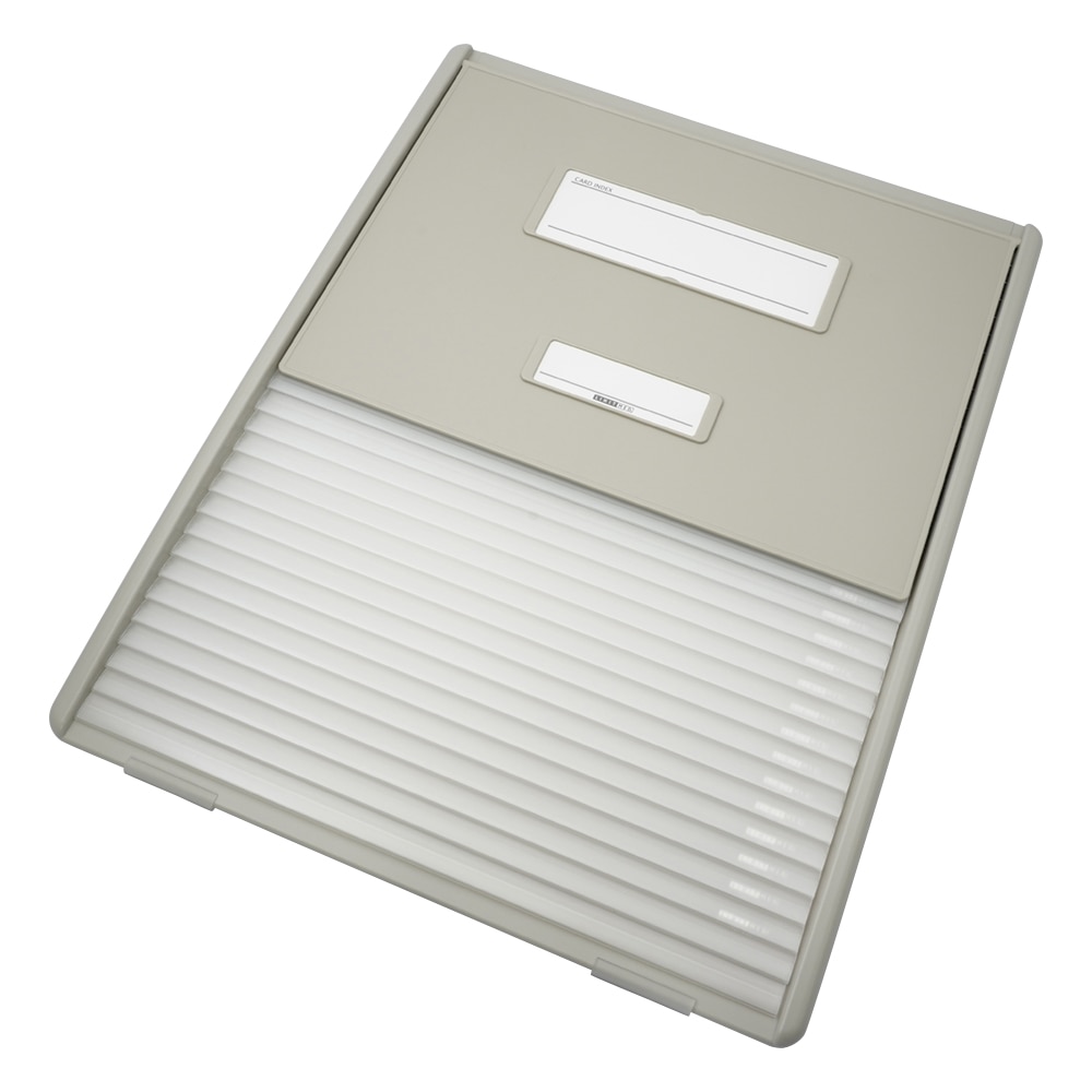 LIHITLAB カードインデックス B4/B5(縦2面)15名用 オフホワイト HC103C-1 1冊(ご注文単位1冊)【直送品】