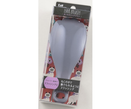 貝印 ねこのポリヘアブラシ 000HC2205 1個(ご注文単位1個)【直送品】