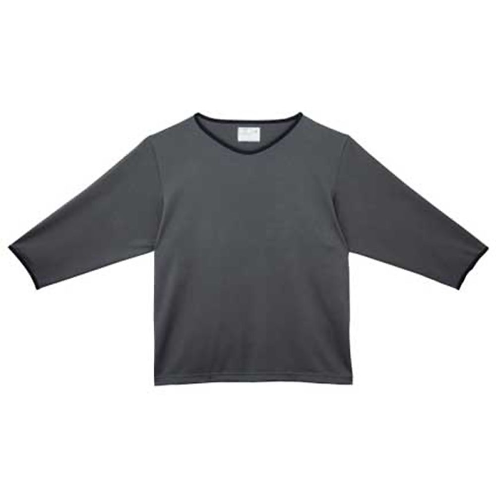 KIRAKU(トンボ) メンズ検診用シャツ チャコールグレー BL(身丈74cm) CR847-08 BL 1枚(ご注文単位1枚)【直送品】