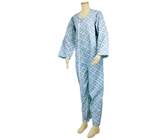 幸和製作所 介護用パジャマ テイコブエコノミー上下続き服 サックス LL UW01 1枚(ご注文単位1枚)【直送品】