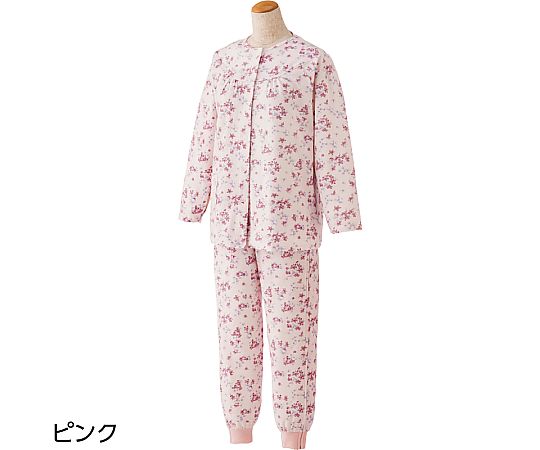 ケアファッション フルオープンパジャマ（婦人用） ピンク L 01803 1着（ご注文単位1着）【直送品】