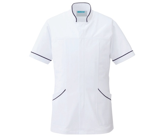 KAZEN メンズジャケット半袖 ネイビー LL 093-28 LL 1枚（ご注文単位1枚）【直送品】