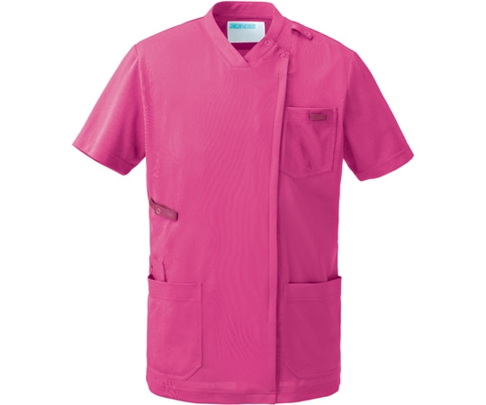KAZEN スクラブジャケット男女半袖 カシス 5L KZN715-25 5L 1枚(ご注文単位1枚)【直送品】
