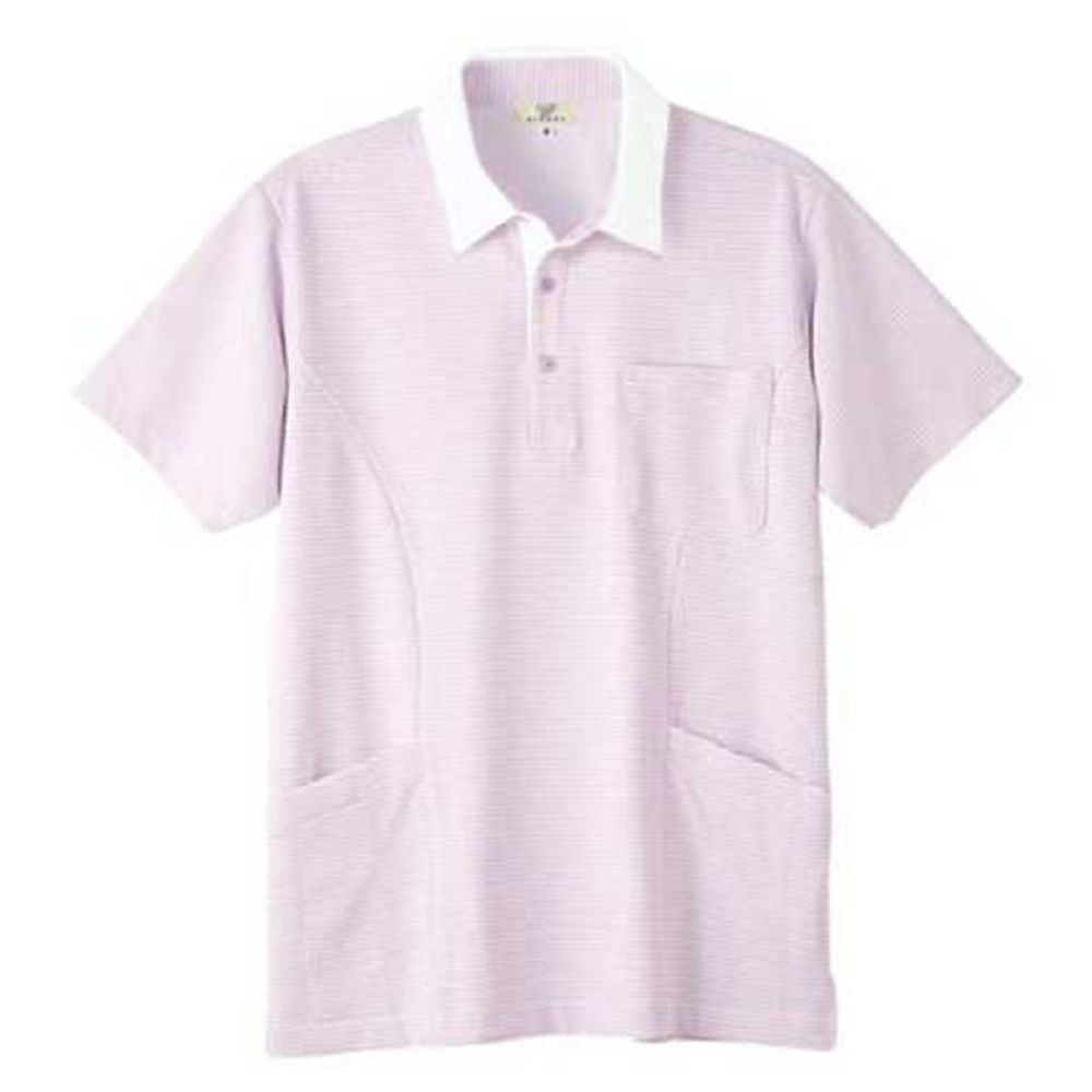 KIRAKU（トンボ） ニットシャツ ライラック 3L（身丈77cm） CR187-81 3L 1枚（ご注文単位1枚）【直送品】
