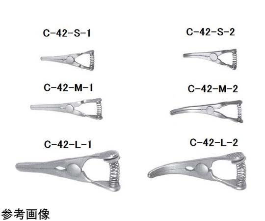 NAPOX ブルドック血管鉗子各種 直型 68mm C-42-L-1 1個（ご注文単位1個）【直送品】