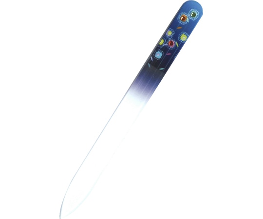 BISON スワロフスキー チェコ製ガラス爪ヤスリ 14cm 両面 夏02 1個(ご注文単位1個)【直送品】