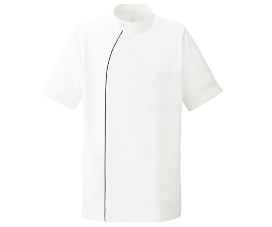 KAZEN メンズジャケット半袖 ホワイトxネイビー 4L YW52-1 4L 1枚（ご注文単位1枚）【直送品】