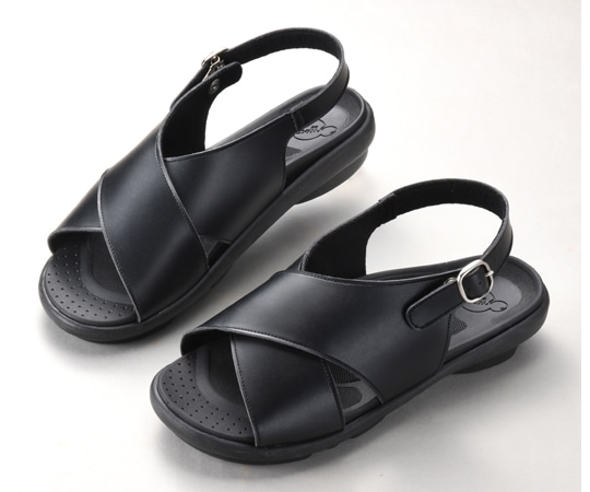 リゲッタ ツヴォルサンダル ブラック L（24.0~24.5cm） TB203-BLK-L 1足（ご注文単位1足）【直送品】