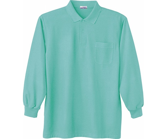 WHISEL（自重堂） 長袖ポロシャツ エメラルド L 24434 1枚（ご注文単位1枚）【直送品】