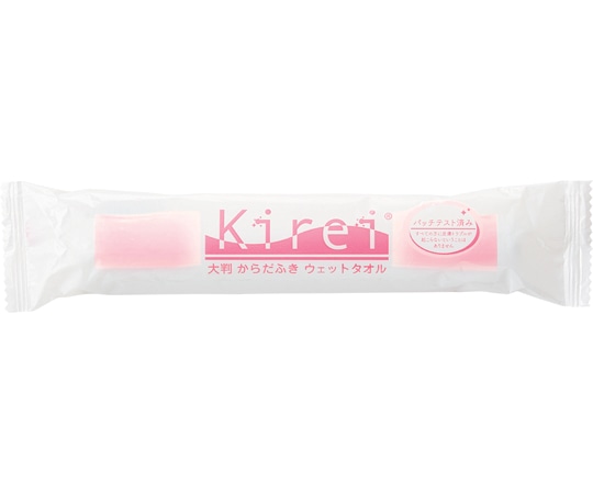 DNコーポレーション ウェットタオル kirei ワイド (ピンク) 丸型 1セット(500本×5ケース入) 1セット(ご注文単位1セット)【直送品】