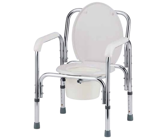 日進医療器 アルミ製トイレチェア(バックレスト付) TY523 1台(ご注文単位1台)【直送品】