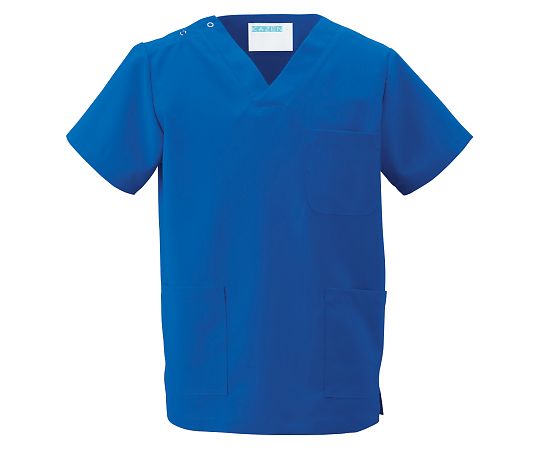 KAZEN スクラブ（男女兼用） ロイヤルブルー 4L 133-85 4L 1枚（ご注文単位1枚）【直送品】