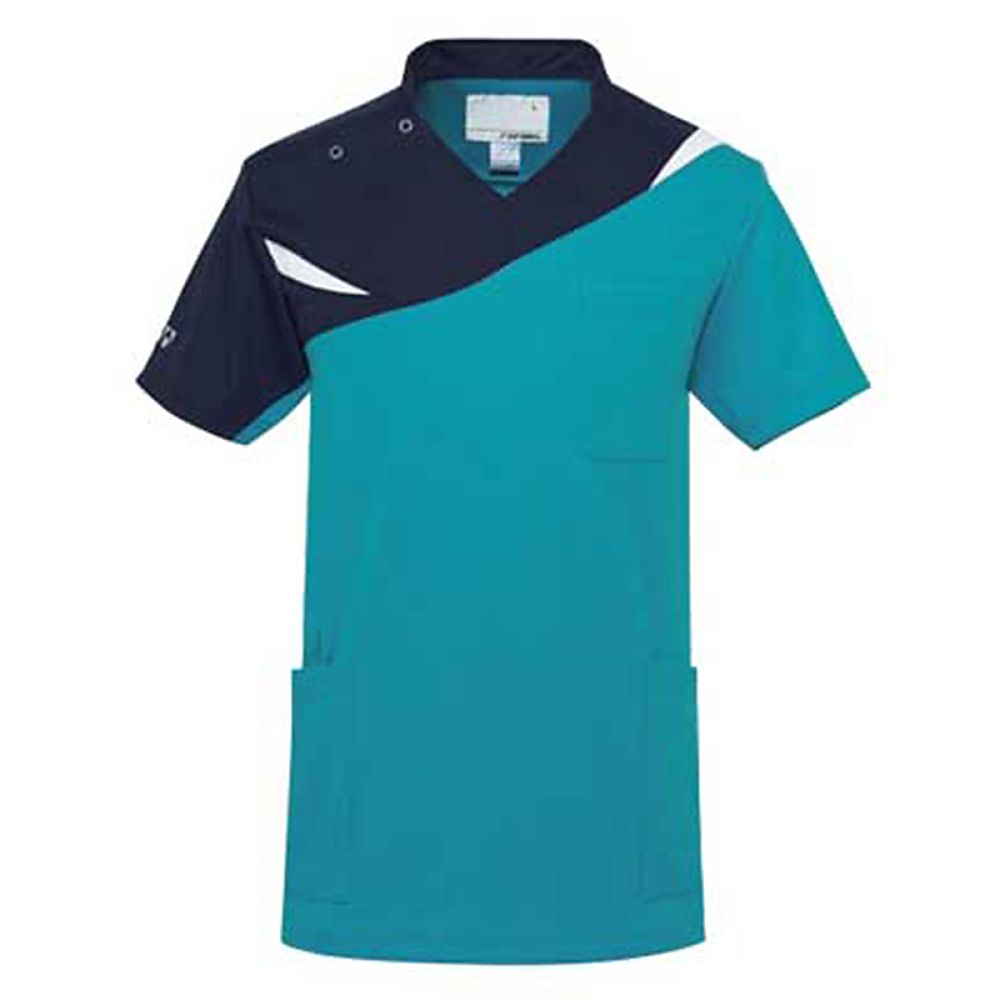 YONEX（トンボ） スクラブ ピーコックグリーン S（身丈68cm） CY801-46 S 1枚（ご注文単位1枚）【直送品】