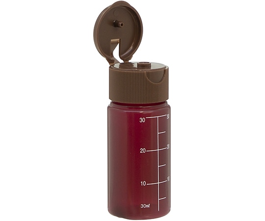 金鵄製作所 NK茶投薬瓶 30mL ワンタッチキャップ(ブラウン:茶) 白色目盛 1箱(200本入) B3350-000BR 1箱(ご注文単位1箱)【直送品】