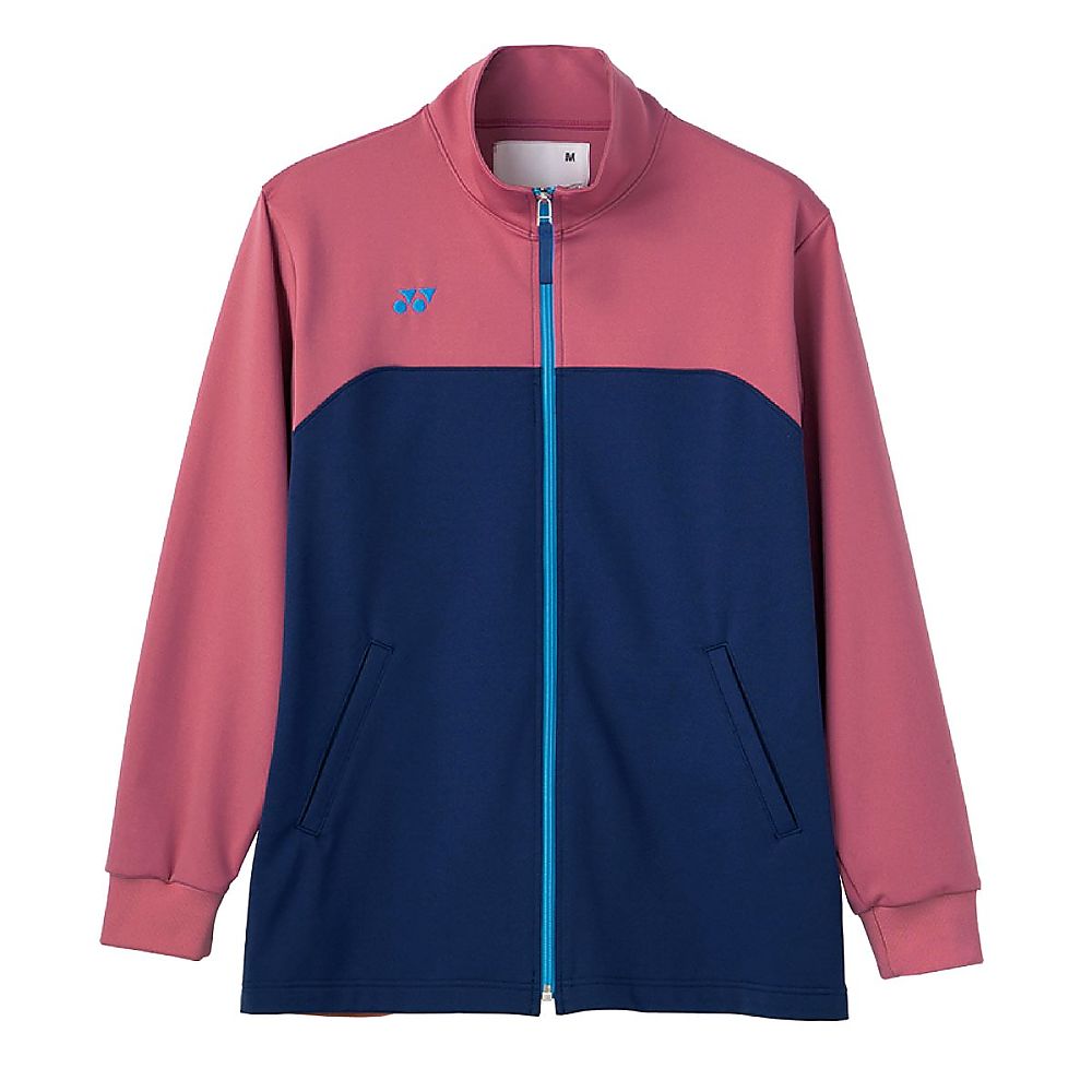 YONEX（トンボ） Mケアワークジャケット ピンク×インディゴブルー 4L（身丈77cm） CY106-13 4L 1枚（ご注文単位1枚）【直送品】