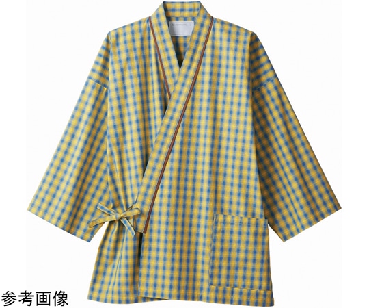 住商モンブラン 患者衣 兼用 8分袖 ブルー/イエロー S 59-425 S 1枚（ご注文単位1枚）【直送品】