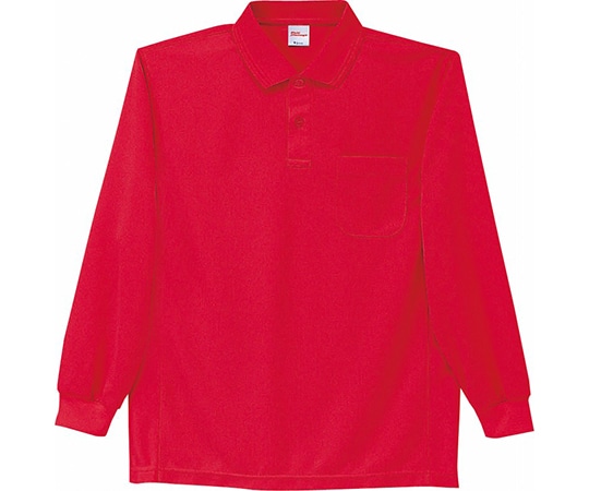 WHISEL（自重堂） 長袖ポロシャツ レッド M 47654 1枚（ご注文単位1枚）【直送品】