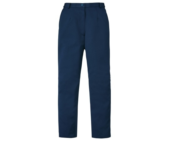 KAZEN レディススリムストレートパンツ ネイビー L YW34-8 L 1枚（ご注文単位1枚）【直送品】