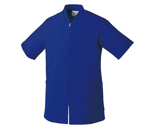 ミズノ（チトセ） 男女兼用前開きスクラブ ブルーネイビー SS MZ0150-C3/SS 1枚（ご注文単位1枚）【直送品】