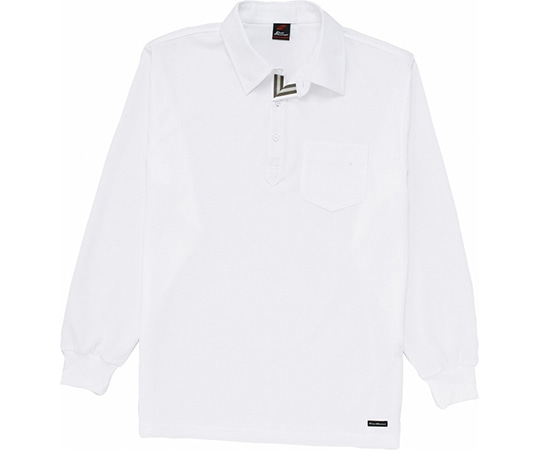 WHISEL(自重堂) 長袖ポロシャツ ホワイト EL 85204 1枚(ご注文単位1枚)【直送品】