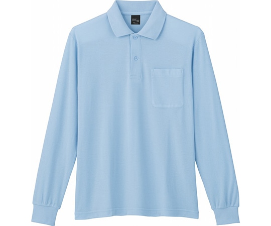 WHISEL（自重堂） 長袖ポロシャツ サックス M 85844 1枚（ご注文単位1枚）【直送品】