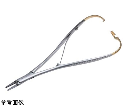 日本フリッツメディコ T/Cマッチュー・フレンチ持針器 14cm 0.4 チップ付 C015-014X 1本（ご注文単位1本）【直送品】