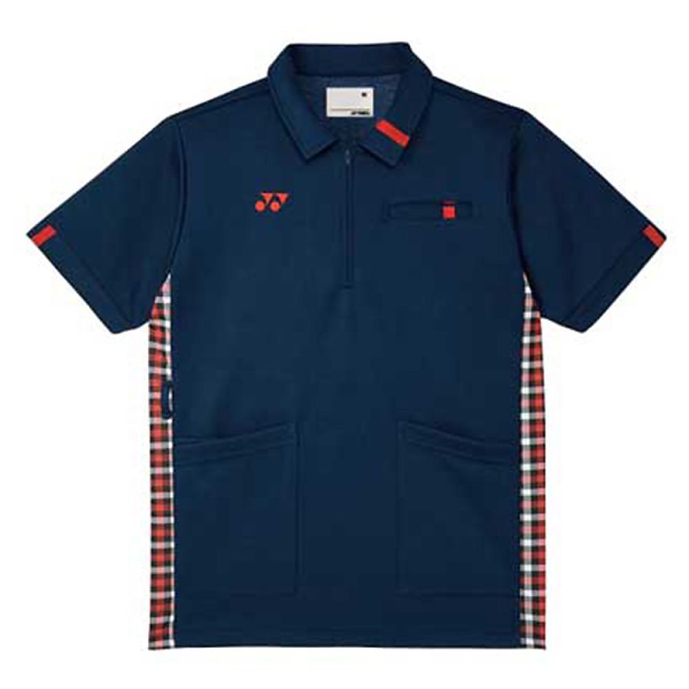 YONEX（トンボ） ケアワークシャツ ネイビー×レッド 3L（身丈79cm） CY301-90 3L 1枚（ご注文単位1枚）【直送品】