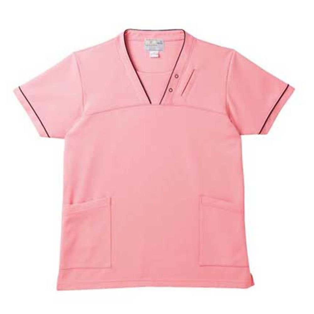 KIRAKU(トンボ) ケアスクラブ ピーチ M(身丈70cm) CR152-13 M 1枚(ご注文単位1枚)【直送品】
