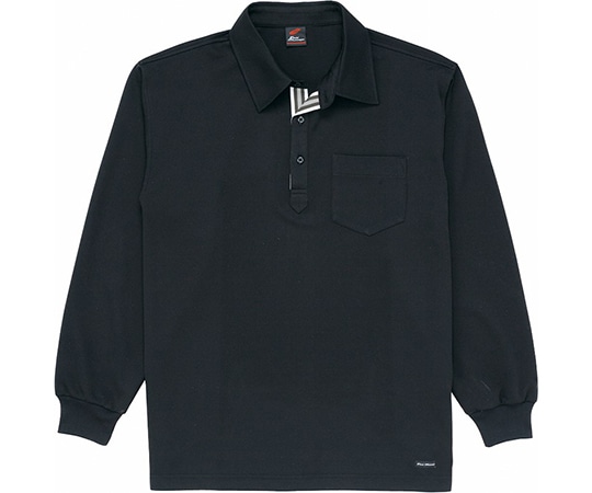 WHISEL（自重堂） 長袖ポロシャツ ブラック EL 85204 1枚（ご注文単位1枚）【直送品】