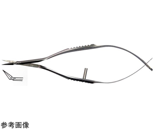 Leprex マイクロ剪刀 上アングル 85mm LMB-54-3 1個（ご注文単位1個）【直送品】