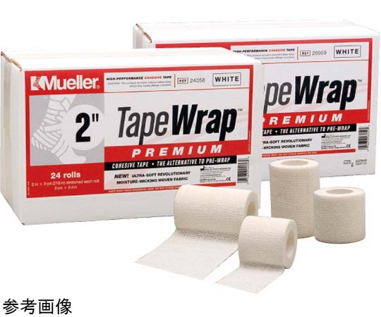 MUELLER テープラップ プレミアム 50mm ホワイト 1箱（24巻入） 24058B 1箱（ご注文単位1箱）【直送品】