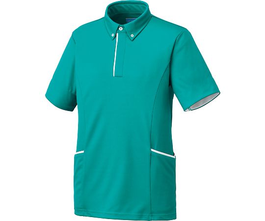 KAZEN ニットシャツ シーグリーン S KZN231-12 S 1枚(ご注文単位1枚)【直送品】