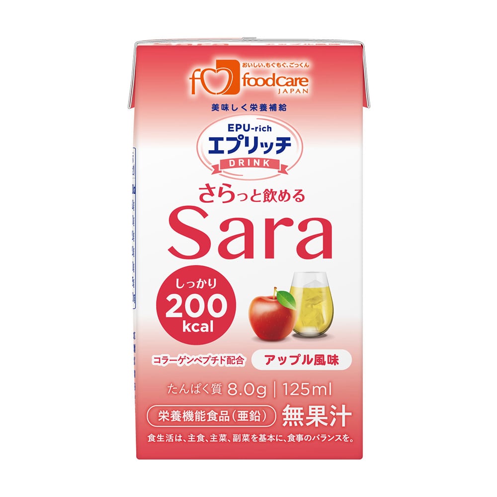 フードケア エプリッチドリンクSara アップル風味 1箱（24本入） 1箱※軽 (ご注文単位1箱）【直送品】