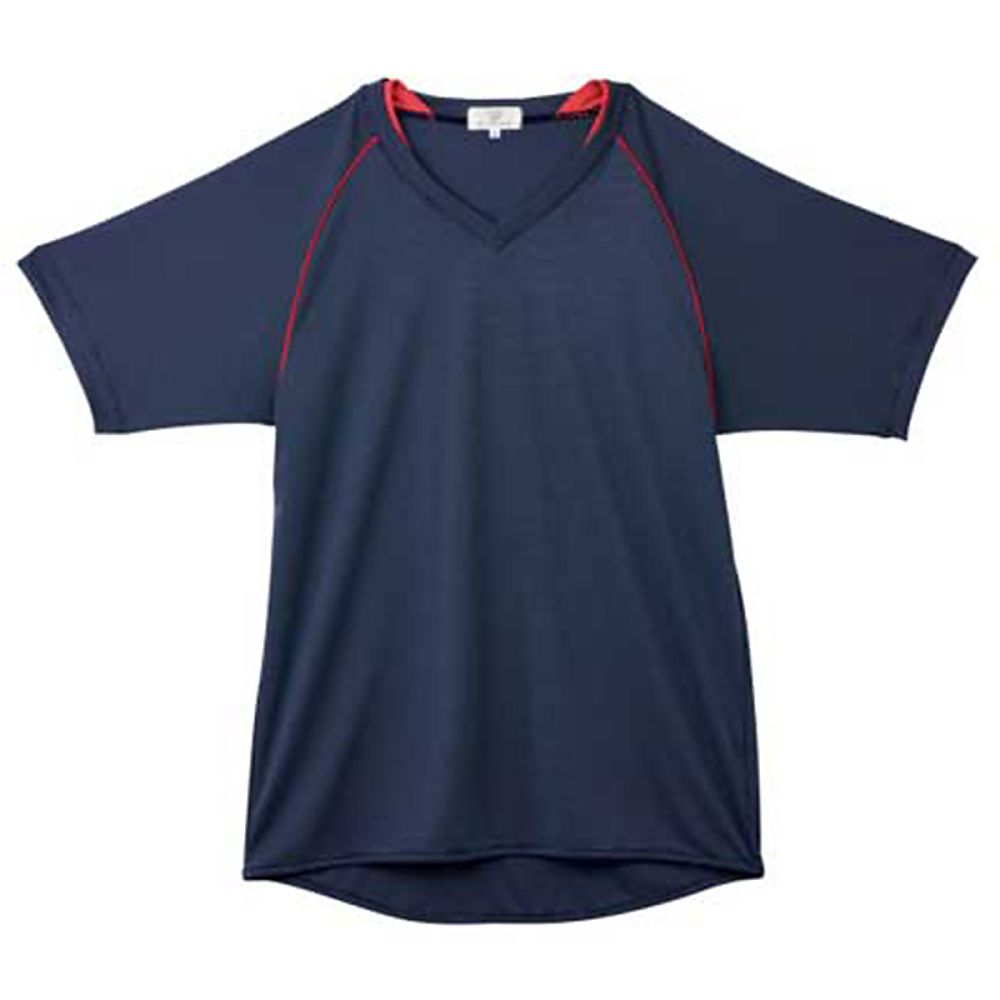 KIRAKU(トンボ) 入浴介助用シャツ ネイビー S(身丈65cm) CR181-88 S 1枚(ご注文単位1枚)【直送品】